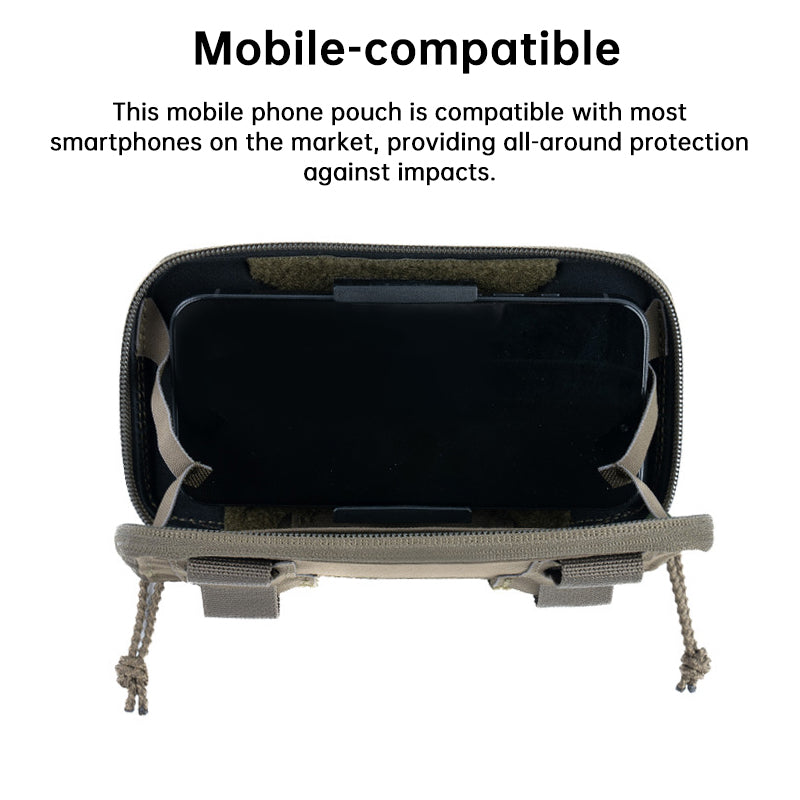 Universal EUD / Phone Pouch – MOLLE Compatible Tactical Smartphone Carrier for Plate Carriers, Chest Rigs, Airsoft & Hunting