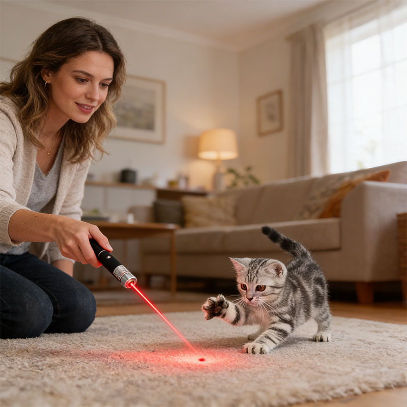 2-in-1 Detachable Mini Green Laser Pointer with Portable Lamp Holder, Visible Focus for Hunting, Teaching, and Presentations