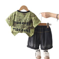 Summer short sleeved shorts two-piece set