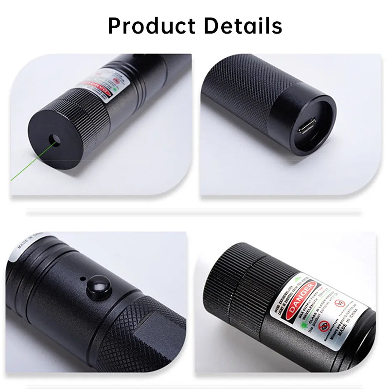 Portable Rechargeable High - Brightness Red/Green/Violet Laser Pointer, 60825 - 1, 532nm/650nm/405nm ，