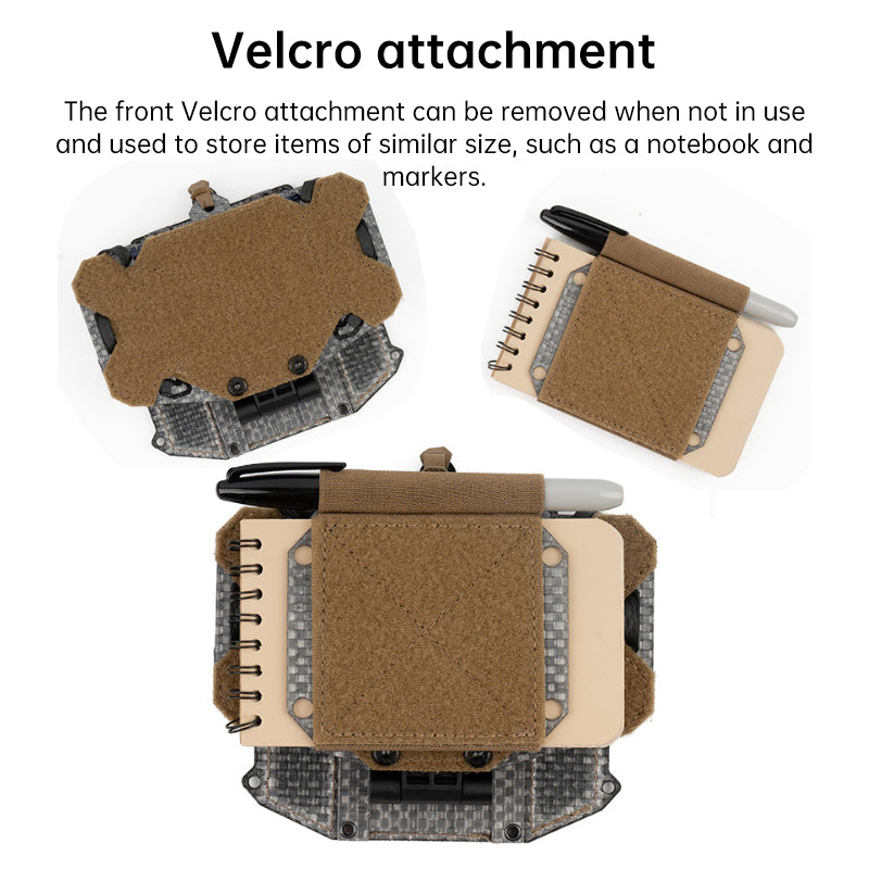 Tactical Concealed Phone Holder – Height Adjustable Foldable Navigation Board with Removable Hook & Loop Panel, Airsoft