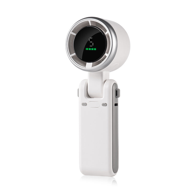 2025 New Portable Electric Fan: Foldable, High - Power, USB - Rechargeable, Wearable Neck Fan