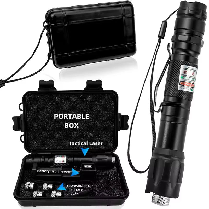 Mini 2-in-1 Portable Green Laser Pointer & LED Training Torch – Interactive Bright Light Pen Toy for Cats and Pets