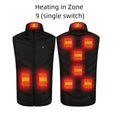 Hot vest 9-zone electric heating vest male USB charging