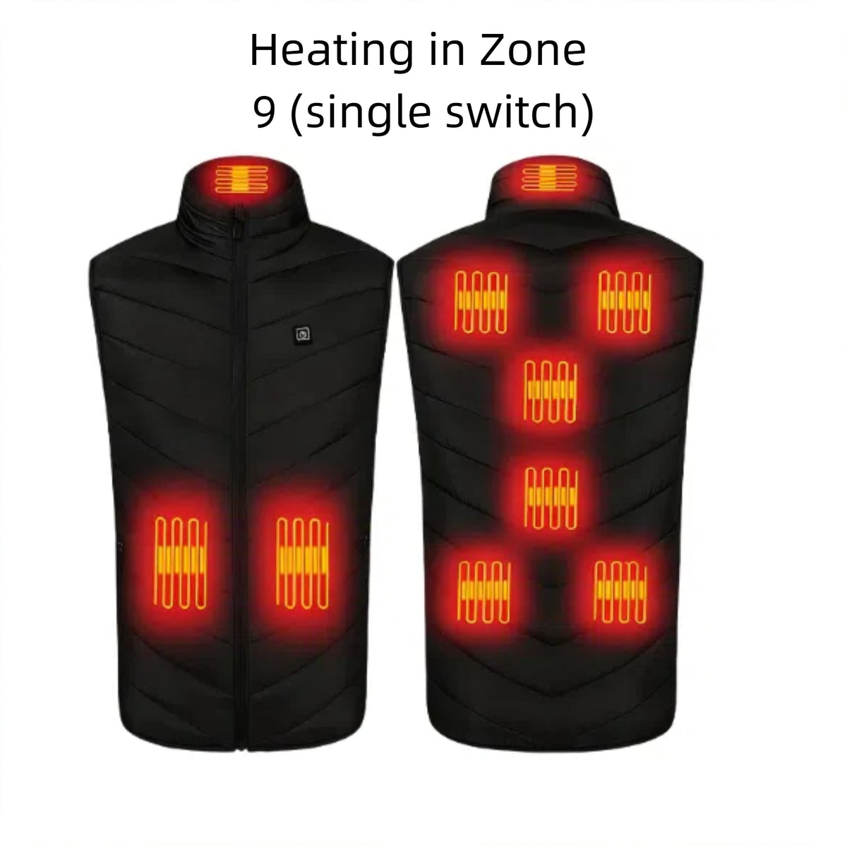 Hot vest 9-zone electric heating vest male USB charging