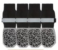 Non-slip Bottom Cotton Socks for Large Dogs, Quiet Pet Socks with Black Leopard Print, Dog Shoes for Wholesale