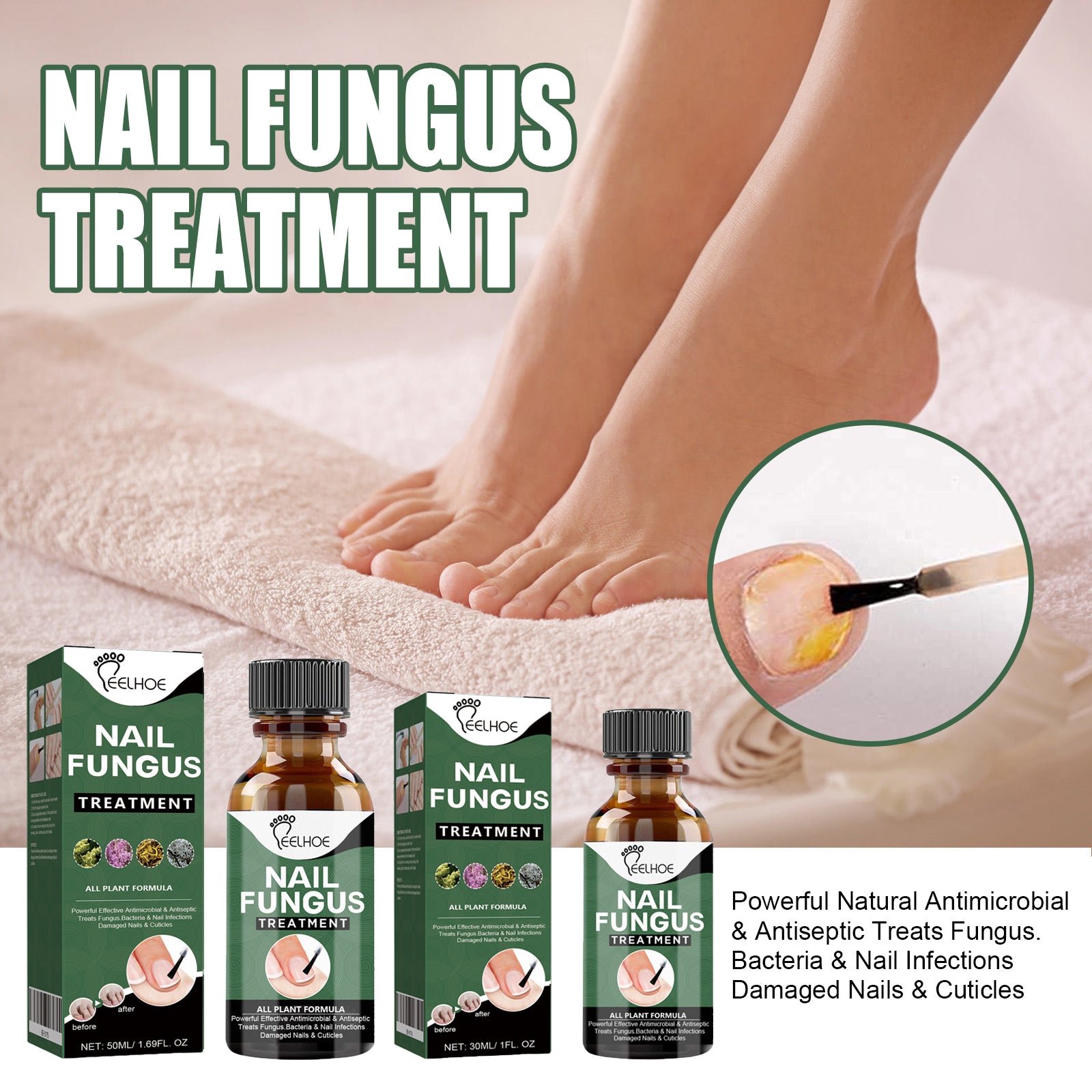 EELHOE Nail Care Liquid (30ml) Gentle Cleaning, Hydrating And Moisturizing Liquid For Thick And Soft Nails On The Surface Of Hands And Feet