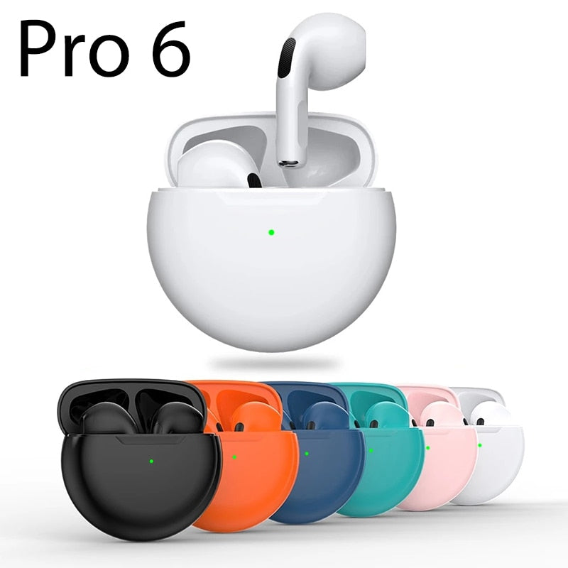 Pro6 TWS Touch Control Wireless Headphone Bluetooth 5.0 Earphones Sport Earbuds Music Headset For Iphone Xiaomi phones