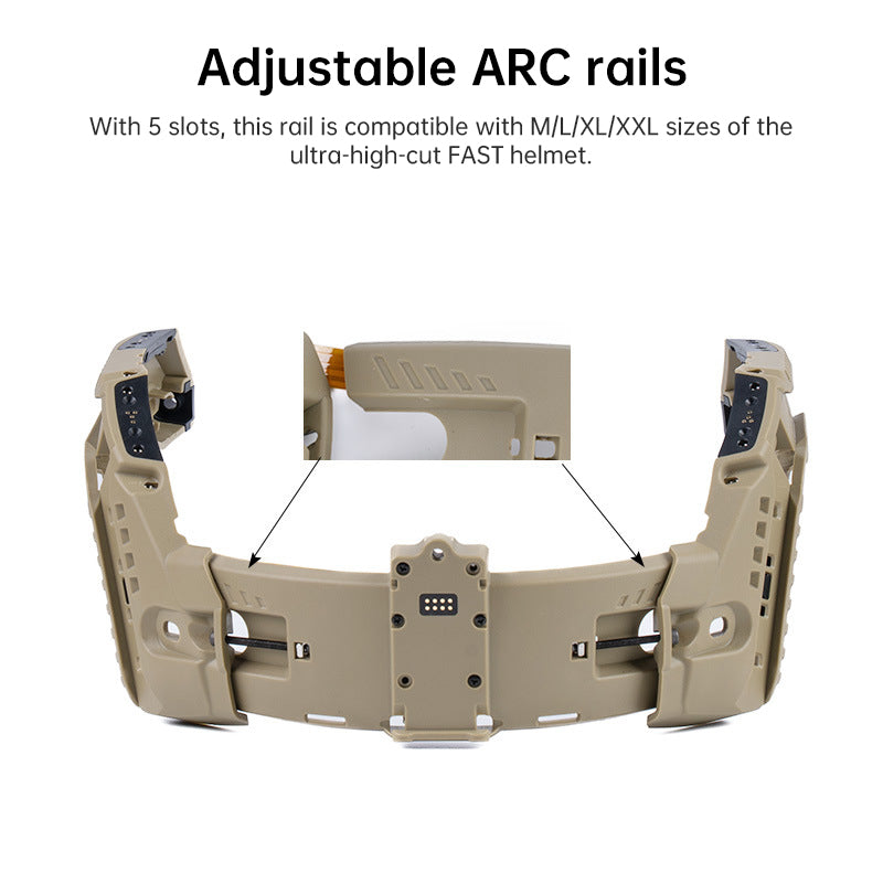 Modular Helmet Light Kit - Arc Rail Mount with Red/White/IR LED Signal for Airsoft & Fast Helmets