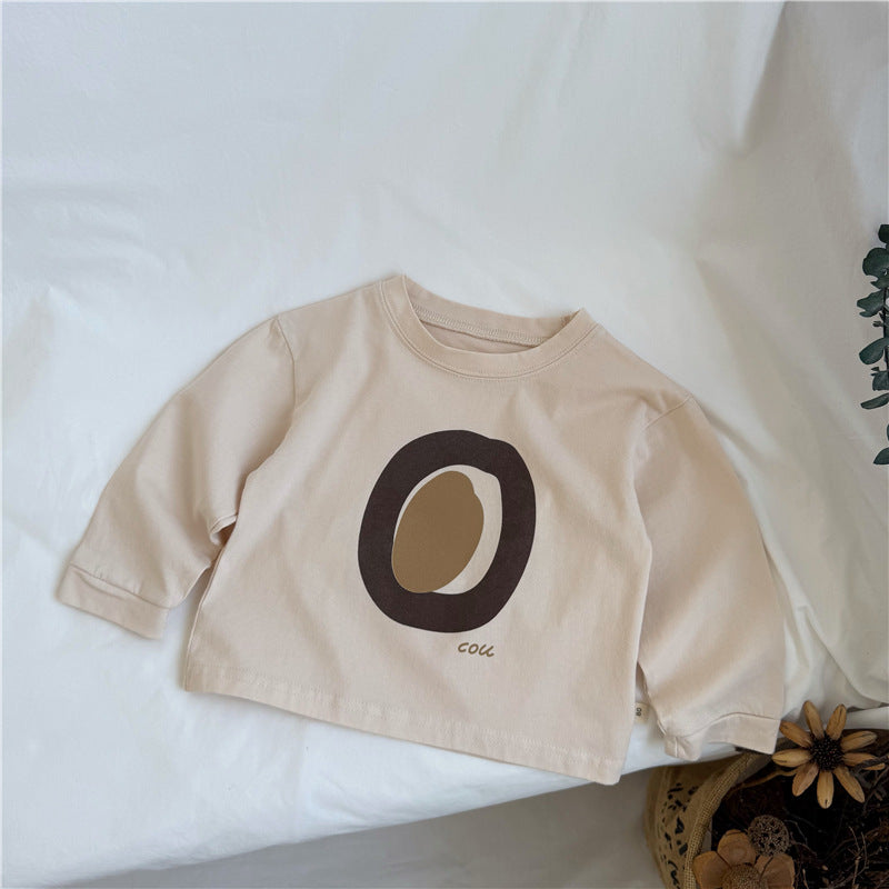 Cartoon printed long sleeved T-shirt