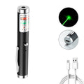 2-in-1 Detachable Mini Green Laser Pointer with Portable Lamp Holder, Visible Focus for Hunting, Teaching, and Presentations