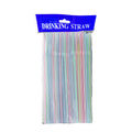 Flexible Colorful Plastic Straws 100-Pack, Bendable Extra Long