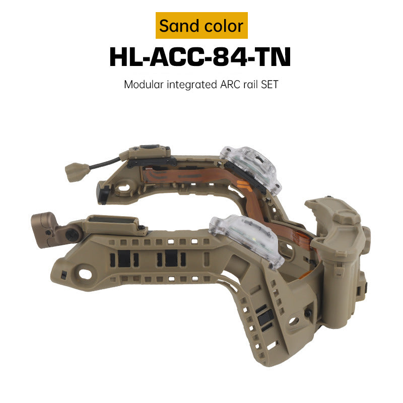 Modular Helmet Light Kit - Arc Rail Mount with Red/White/IR LED Signal for Airsoft & Fast Helmets