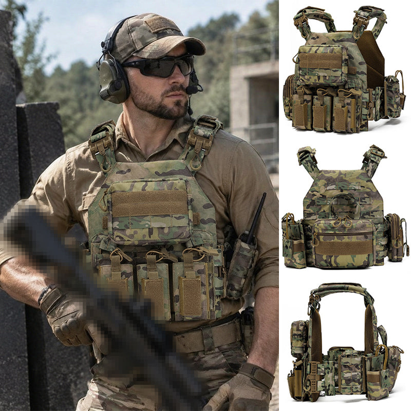 Tactical JPC Vest 1000D – Modular MOLLE Plate Carrier with Quick Release, Tactical Hunting & Airsoft Vest