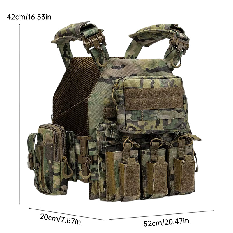 Tactical JPC Vest 1000D – Modular MOLLE Plate Carrier with Quick Release, Tactical Hunting & Airsoft Vest