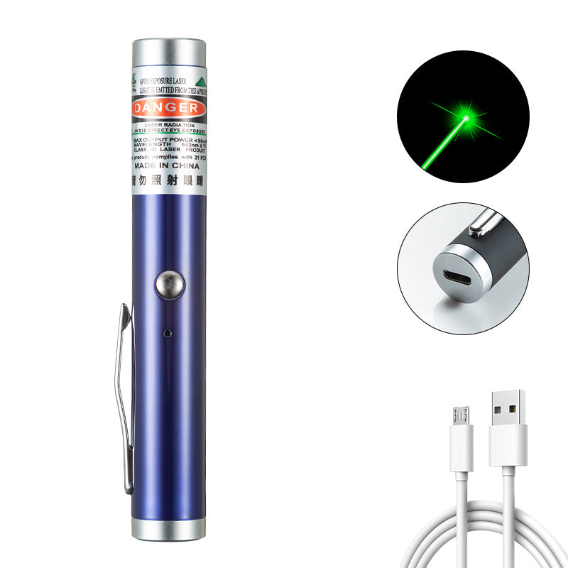 2-in-1 Detachable Mini Green Laser Pointer with Portable Lamp Holder, Visible Focus for Hunting, Teaching, and Presentations