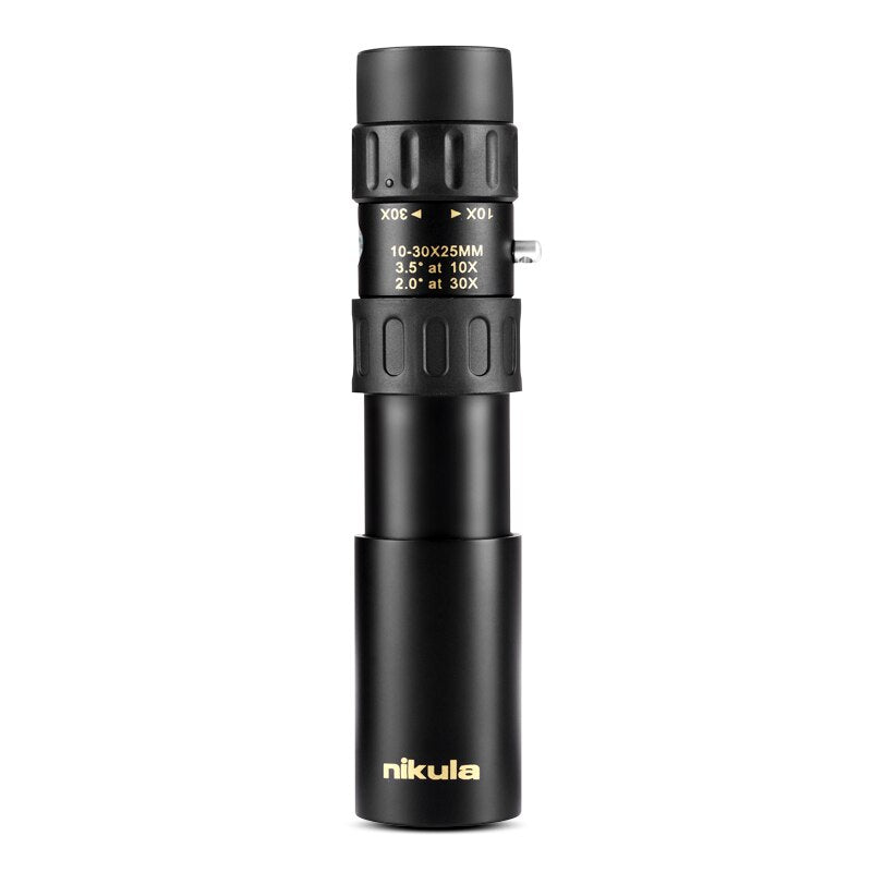 Original binoculars Nikula 10-30x25Zoom Monocular high quality Telescope Pocket Binoculo Hunting Optical Prism Scope no tripod
