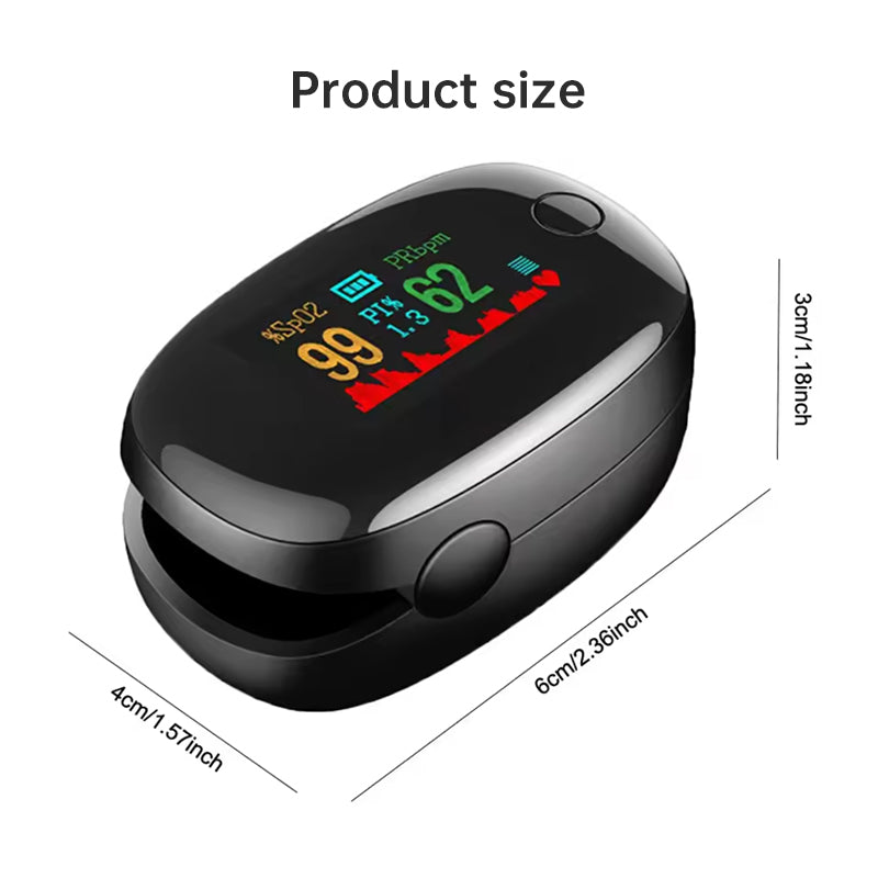 Reusable Lightweight Finger Pulse Oximeter for Outdoor Enthusiasts (Hiking, Skiing, Cycling)