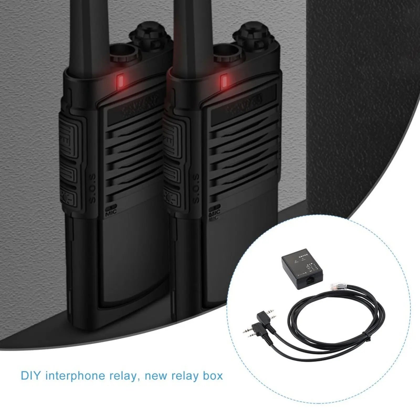 For Baofeng Walkie Talkie Repeater Box K-Plug Two-Way Relay RX/TX for Baofeng UV-5R Bidirection Radio U-V V-U Cross Band