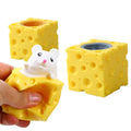 Cheese Mouse Squirrel Cup Squishy Prank Toy, Slow-Rebound Non-Greasy Snag-Free Compact Handy Scentless Quick-Clean Tear-Enduring Flexible Calming Textured Sensory Play