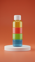 Color-Block Glass Water Bottle