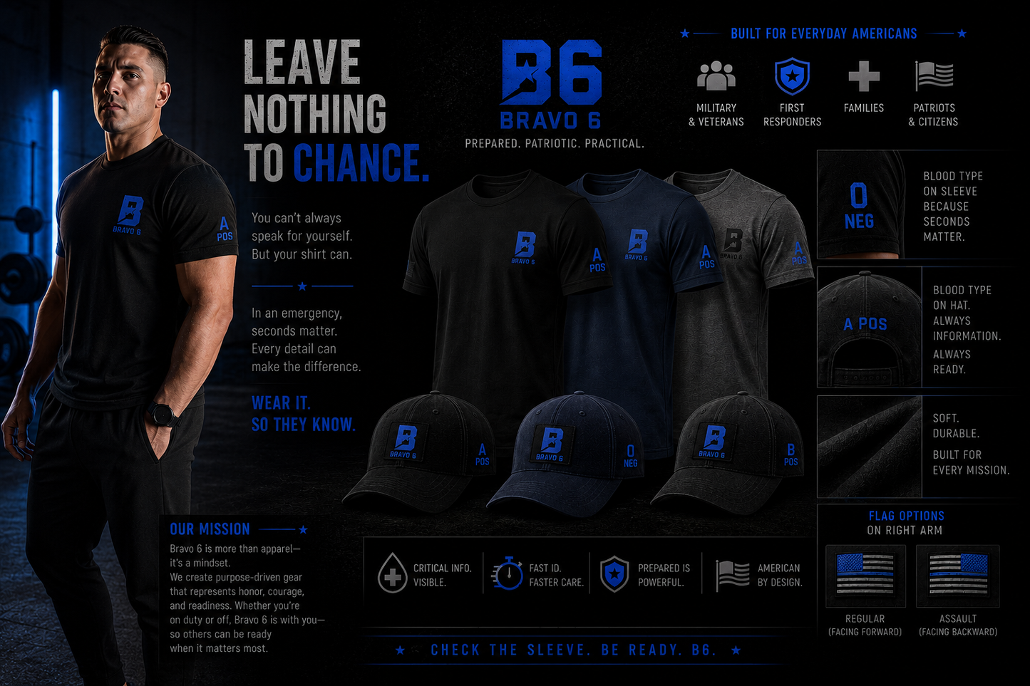 Bravo 6 Classic Logo Tee