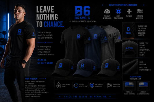 Thin Blue Line /Bravo 6 Classic Logo Tee
